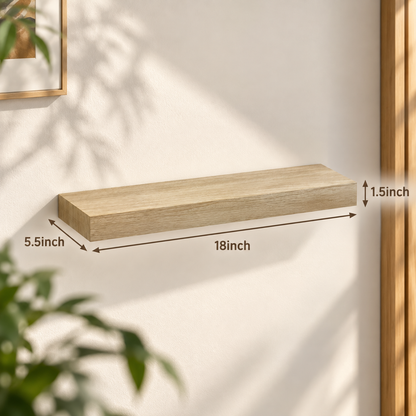 18-Inch Black Floating Display Shelf