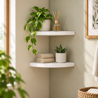 Modern Floating Corner Shelves Set of 2