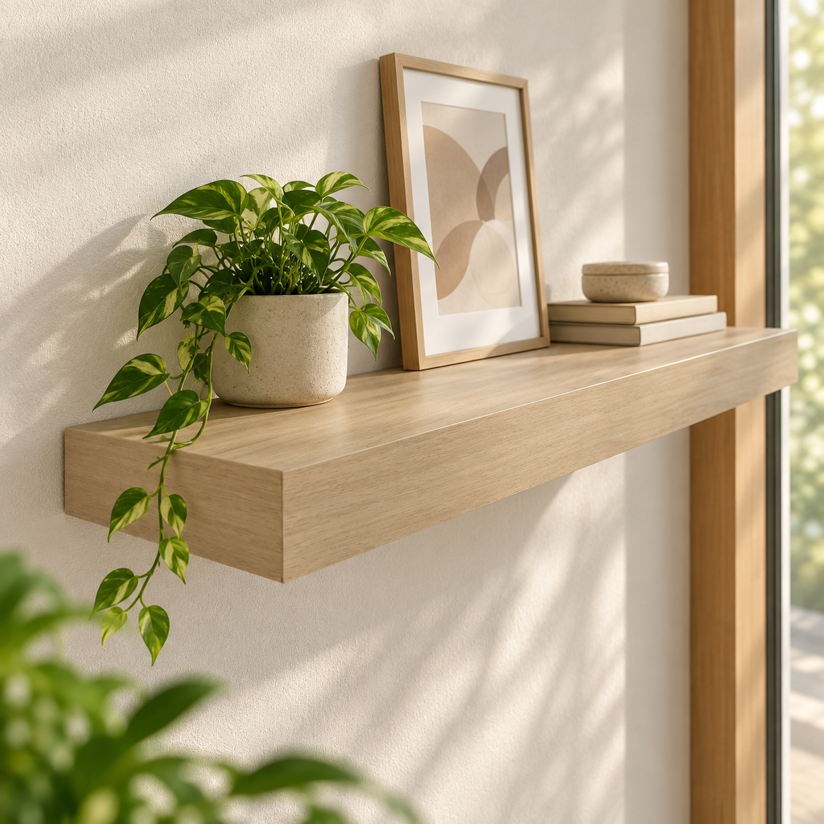 18-Inch Black Floating Display Shelf