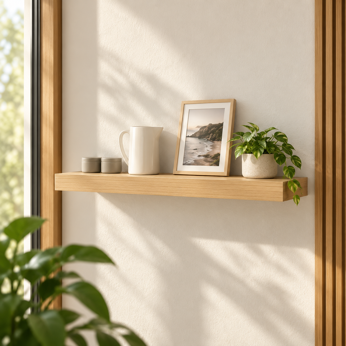 18-Inch Black Floating Display Shelf