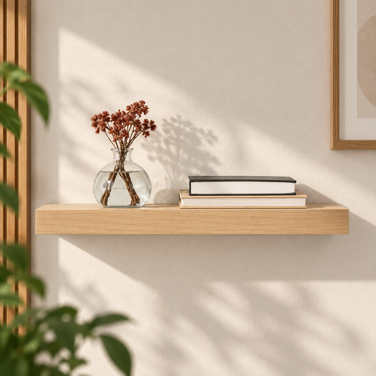 18-Inch Black Floating Display Shelf